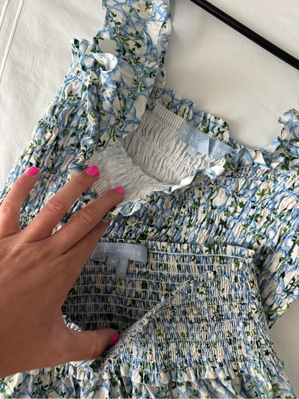 Hill House Light Blue Floral Maxi Dress Two-Piece - Picture 7 of 7